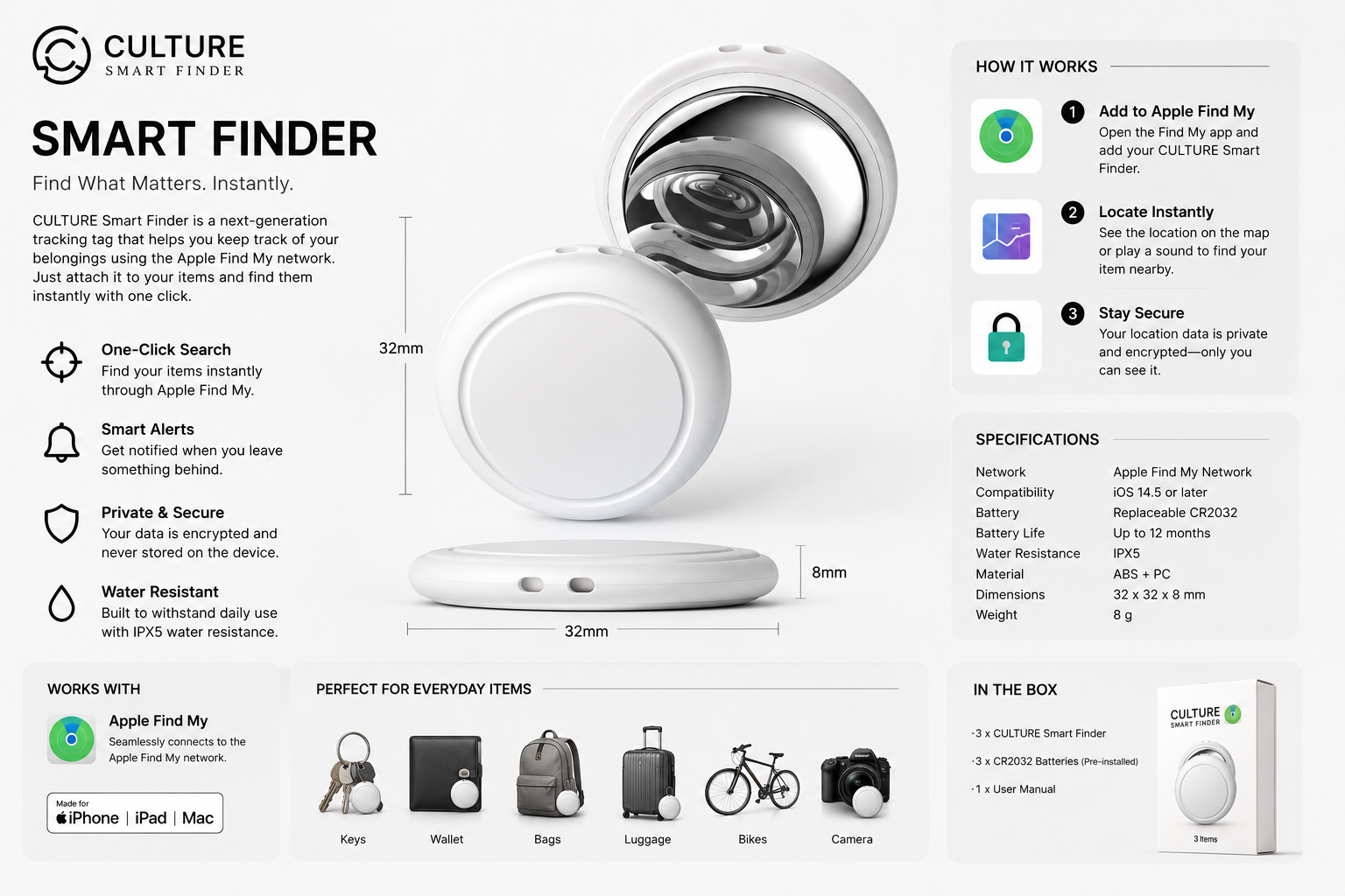 Culture™ Smart Finder Tag